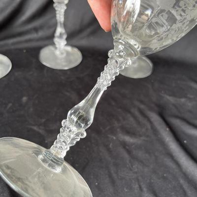 Lot 48 Cambridge Rose Point Stems