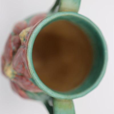 ROSEVILLE Pottery Clematis Double Handled Vase, Marked