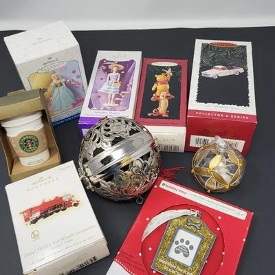 Holiday Ornaments Hallmark, Barbie, Starbuck's & More