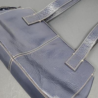 Two Fossil Brand Satchel Handbags Navy & Black