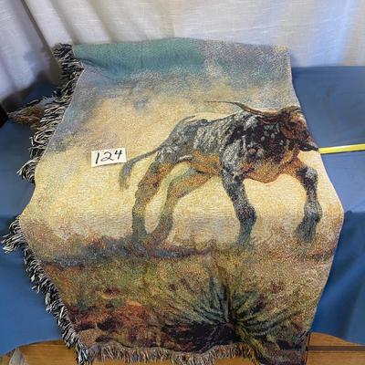 Team Roping Tapestry Throw