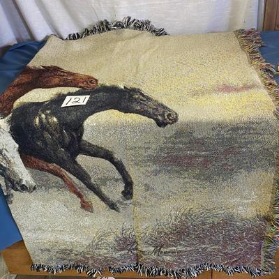 Running Horses Tapestry Throw