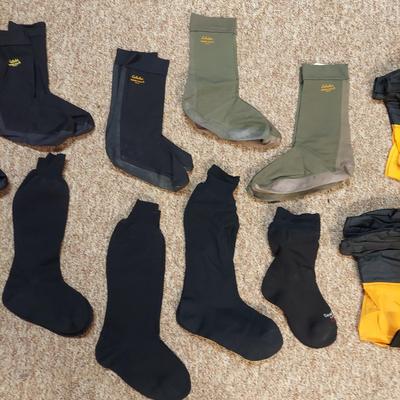 Cabela's Waterproof Gore-Tex Socks and Kayak Paddling Mitts (C-BBL)