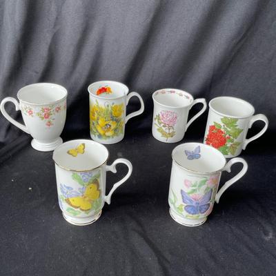 Lot 87 English bone china mugs