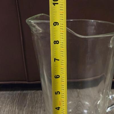 Thick Clear Glass Pitcher