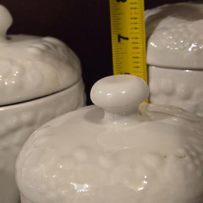 Gibson White Ceramic Cannister Set