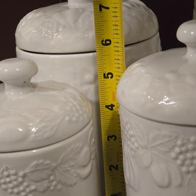 Gibson White Ceramic Cannister Set