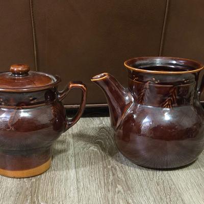 Vintage Ceramic USA Brown Dripolator Teapot/Coffee Pot