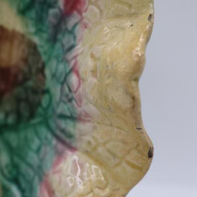 Vintage Griffin Smith & Hill Etruscan MAJOLICA Begonia Leaf Dish