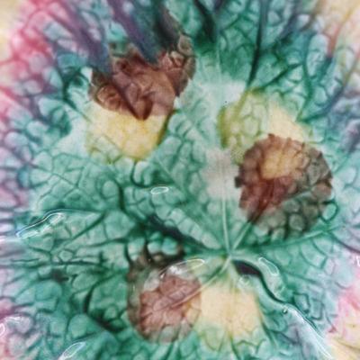 Vintage Griffin Smith & Hill Etruscan MAJOLICA Begonia Leaf Dish