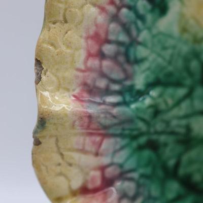 Vintage Griffin Smith & Hill Etruscan MAJOLICA Begonia Leaf Dish