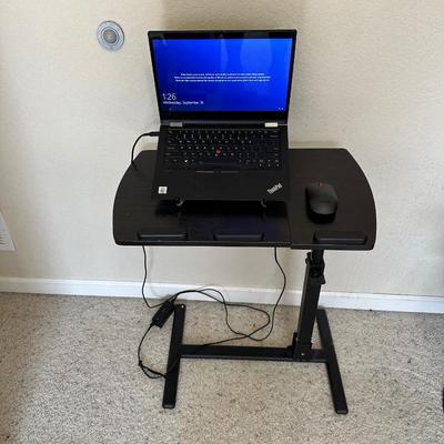THINKPAD X13 YOGA GEN 1 LAPTOP W/LIFT, DESK ON CASTERS, WIRELESS MOUSE AND USB C & A PORT