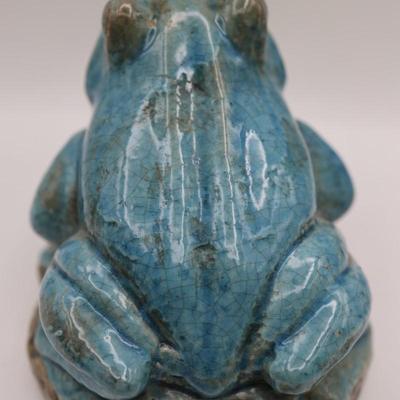 Vintage Ceramic Frog Statue