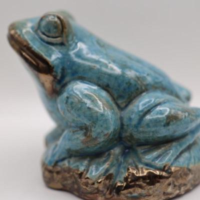Vintage Ceramic Frog Statue