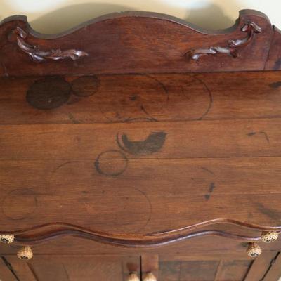 Antique Buffet with Two Drawers & Cabinets