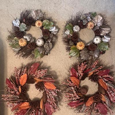 Four Fall Decor Wreaths