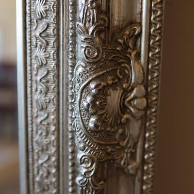 Large Silver Ornate Mirror