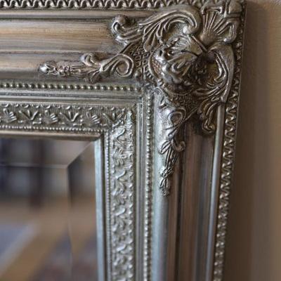 Large Silver Ornate Mirror