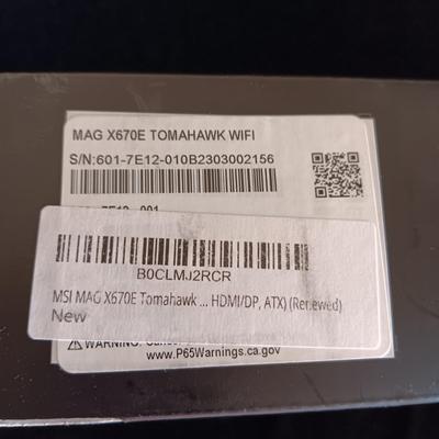 LIKE NEW MAG AMD RYZEN X670E TOMAHAWK WIFI