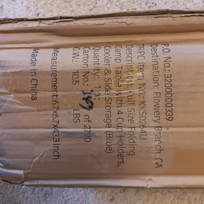 NEW/SEALED FULL SIZE FOLDING CAMPING TABLE