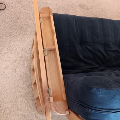 SOLID WOOD FRAMED FUTON WITH QUALITY CUSHION