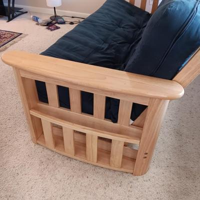 SOLID WOOD FRAMED FUTON WITH QUALITY CUSHION