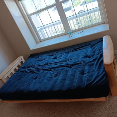 SOLID WOOD FRAMED FUTON WITH QUALITY CUSHION