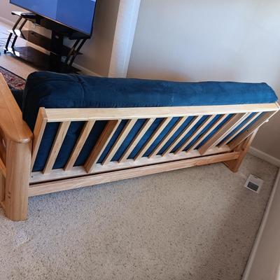 SOLID WOOD FRAMED FUTON WITH QUALITY CUSHION