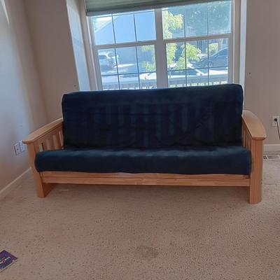 SOLID WOOD FRAMED FUTON WITH QUALITY CUSHION