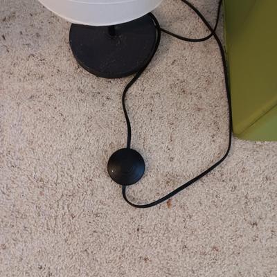 IKEA HOLMO JAPANESE FLOOR LAMP W/FOOT SWITCH AND A STORAGE BOX