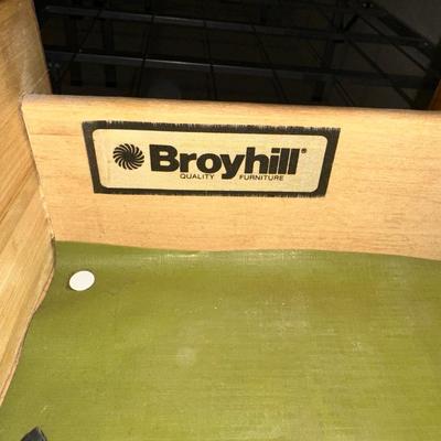 2 PIECE FOLDING BED FRAME AND BROYHILL NIGHT STAND