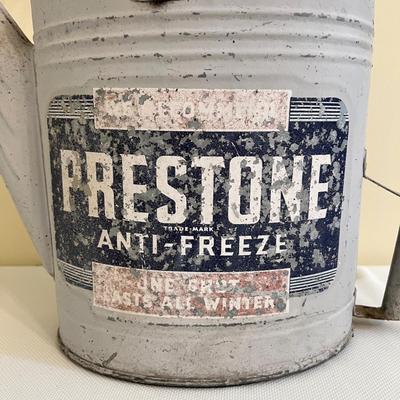 1940's Prestone Anti-Freeze 2 Gallon Gas Station Fill Can
