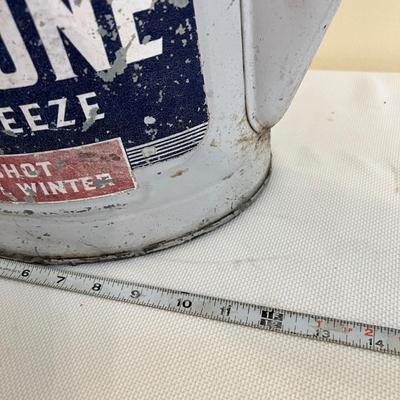 1940's Prestone Anti-Freeze 2 Gallon Gas Station Fill Can