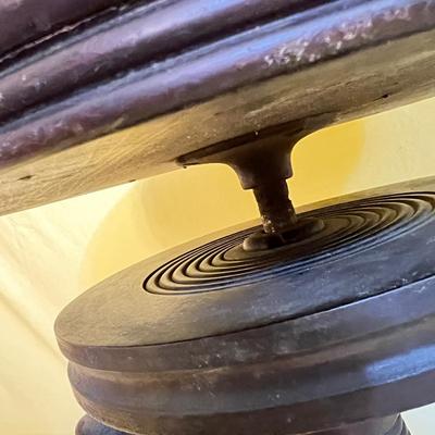 Antique Piano Stool Brass Eagle Clawfoot w Glass Balls (2 of 3)