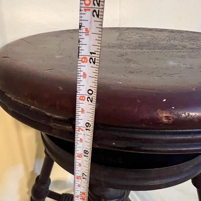 Antique Piano Stool Brass Eagle Clawfoot w Glass Balls (2 of 3)