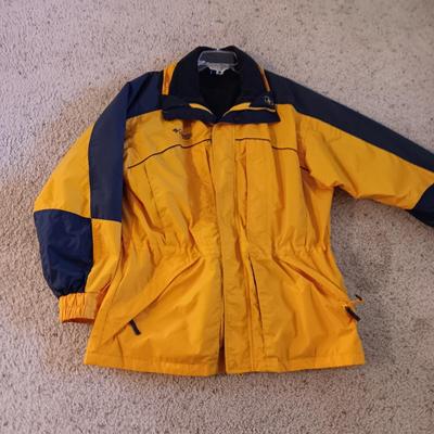 MEN'S COLUMBIA LINED COAT WITH ZIPPERED HOOD (L)