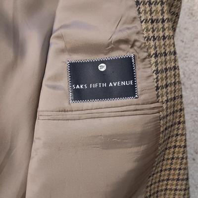 MEN'S SAKS FIFTH AVENUE AND LL BEAN SPORT COATS PLUS A WOOL DEESS COAT
