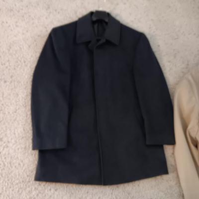 MEN'S SAKS FIFTH AVENUE AND LL BEAN SPORT COATS PLUS A WOOL DEESS COAT