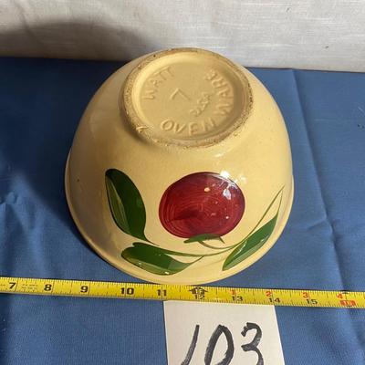 Vintage Watt Apple Ovenware Mixing Bowl