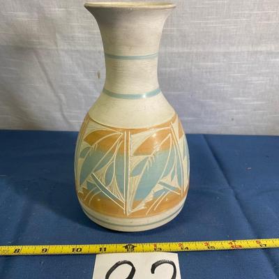 Signed Pottery Vase
