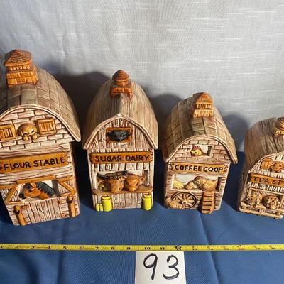 Ceramic Barn Canisters