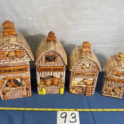 Ceramic Barn Canisters