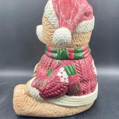 House of Lloyd Christmas Teddy Bear Cookie Jar
