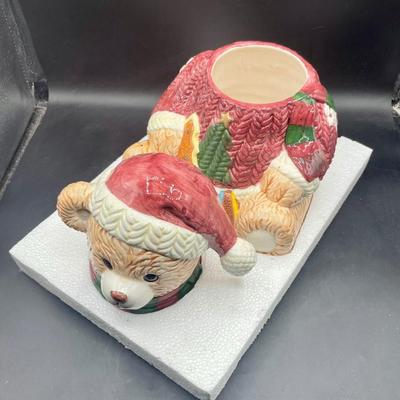 House of Lloyd Christmas Teddy Bear Cookie Jar