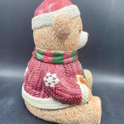 House of Lloyd Christmas Teddy Bear Cookie Jar