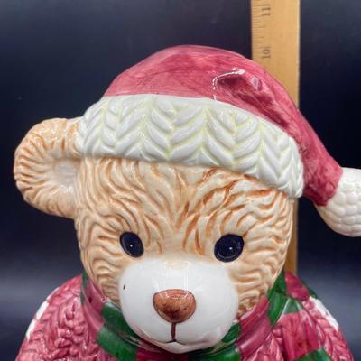 House of Lloyd Christmas Teddy Bear Cookie Jar