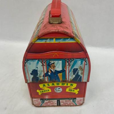 Vintage Aladdin Metal Cable Car Lunchbox