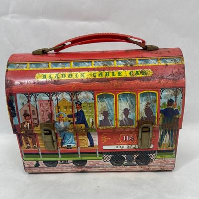 Vintage Aladdin Metal Cable Car Lunchbox