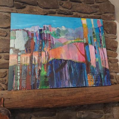 Eileen Ross ‘Dying of the Light’ Mixed Medium Original Painting By Local Artist (LR-HS)