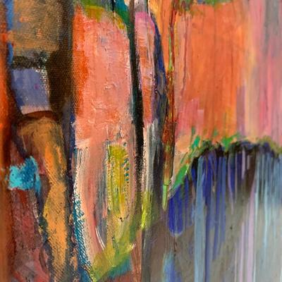 Eileen Ross ‘Dying of the Light’ Mixed Medium Original Painting By Local Artist (LR-HS)